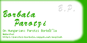 borbala parotzi business card